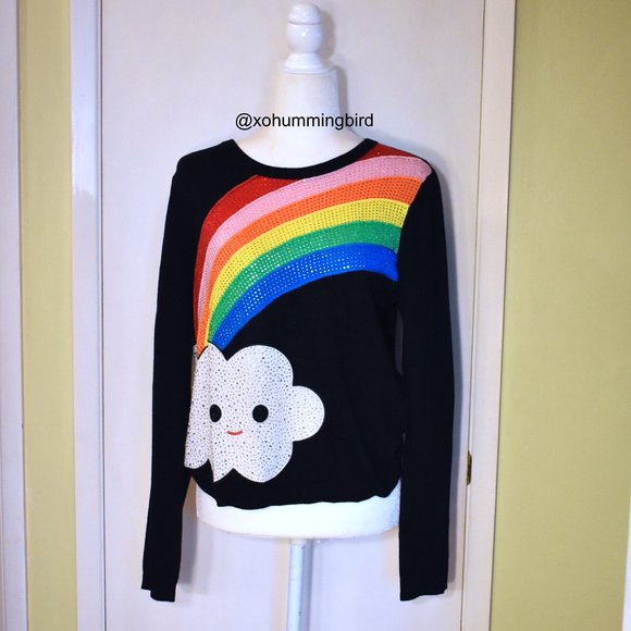 Alice + Olivia | Connie Rainbow Merino Sweater - Picture 6 of 11